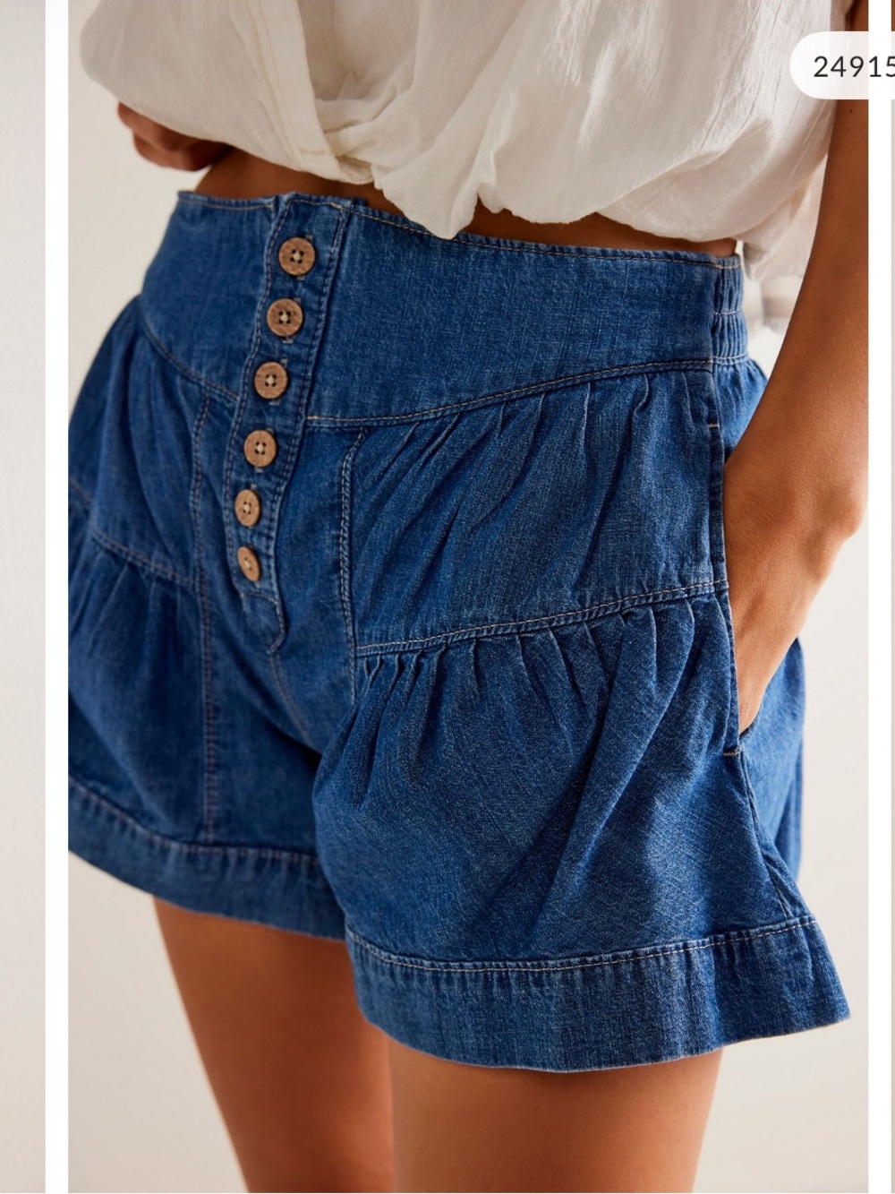 We The Free Free People Fleur Denim Shorts (size S) - Picture 4 of 16